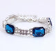 Bulk Jewelry Wholesale Blue Crystal Ocean Heart Diamond Crystal Bracelet JDC-BT-D497 Wholesale factory from China YIWU China