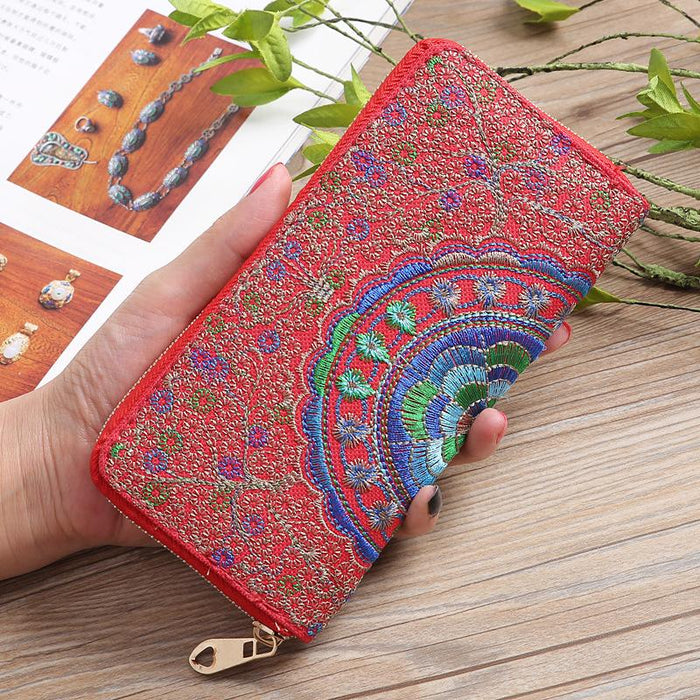 Bulk Jewelry Wholesale blue embroidered money ethnic style hand carry wallet JDC-WT-lx018 Wholesale factory from China YIWU China