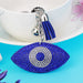 Wholesale blue flannel eye keychain JDC-KC-KunHe003 Keychains 坤禾 sapphire Wholesale Jewelry JoyasDeChina Joyas De China