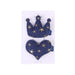 Wholesale Blue Kids Hair Clip Denim Fabric Crown Heart Hair Clip JDC-HC-GSQN035 Hair Clips 丘诺 Navy Wholesale Jewelry JoyasDeChina Joyas De China