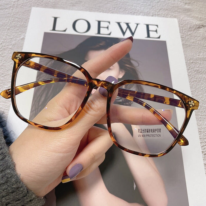 Wholesale blue light proof flat lens large frame sunglasses JDC-SG-JinF041 Sunglasses 星尚 coffe Wholesale Jewelry JoyasDeChina Joyas De China
