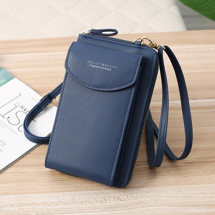 Bulk Jewelry Wholesale blue long PU one-shoulder wallet JDC-WT-lx002 Wholesale factory from China YIWU China