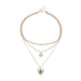 Wholesale Blue Ocean Flip Love Multilayer Chain Alloy Necklace JDC-NE-NZ325 Necklaces 奈珠 Wholesale Jewelry JoyasDeChina Joyas De China