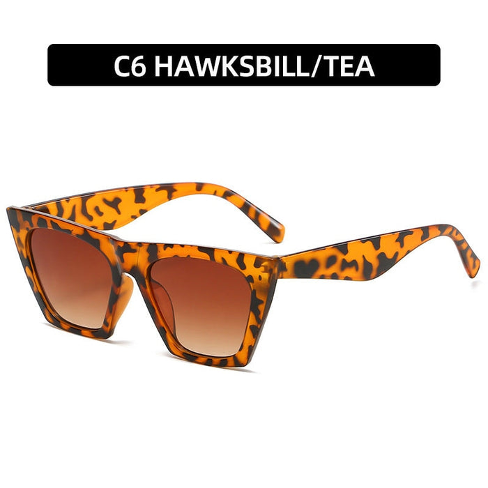 Wholesale blue pc sunglasses JDC-SG-XIa001 Sunglasses 锡安 Leopard Frame Gradient Tea As shown in the figure Wholesale Jewelry JoyasDeChina Joyas De China