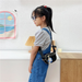 Wholesale blue pu leather kids backpack（F） JDC-SD-JiaQ102 Shoulder Bags 家庆 Wholesale Jewelry JoyasDeChina Joyas De China