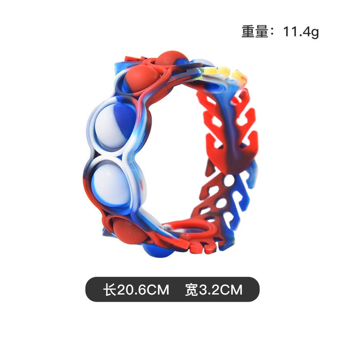 Wholesale blue silicone multifunctional bracelet JDC-FT-Bais006 fidgets toy 百思 F Wholesale Jewelry JoyasDeChina Joyas De China