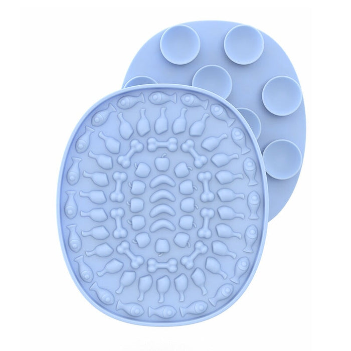 Wholesale blue silicone pet licking tray JDC-FT-SZQL022 fidgets toy 潜乐 blue Wholesale Jewelry JoyasDeChina Joyas De China
