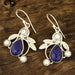 Wholesale Blue Zircon Metal Earrings JDC-ES-WN019 Earrings 薇妮 Wholesale Jewelry JoyasDeChina Joyas De China