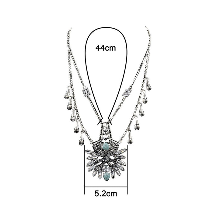 Wholesale Bohemian Alloy Rhinestone Flower Necklaces JDC-NE-Yunl012 Necklaces 云罗 Wholesale Jewelry JoyasDeChina Joyas De China