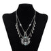 Wholesale Bohemian Alloy Rhinestone Flower Necklaces JDC-NE-Yunl012 Necklaces 云罗 Wholesale Jewelry JoyasDeChina Joyas De China