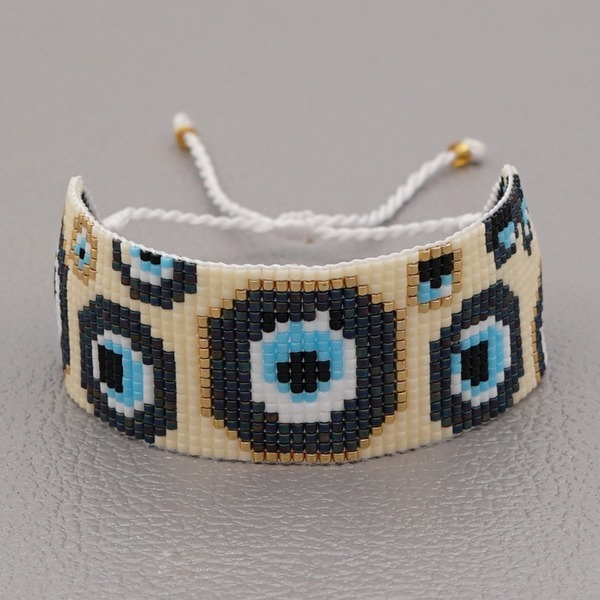 Bulk Jewelry Wholesale Bohemian Blue Eyes Miyuki Rice Bead Bracelet JDC-gbh430 Wholesale factory from China YIWU China