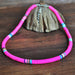 Wholesale Bohemian Clay Short Necklace Stacked Mixed Color Necklaces JDC-NE-YF202 Necklaces 友菲 Y05 rose red Wholesale Jewelry JoyasDeChina Joyas De China