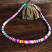 Wholesale Bohemian Clay Short Necklace Stacked Mixed Color Necklaces JDC-NE-YF202 Necklaces 友菲 Y09 color Wholesale Jewelry JoyasDeChina Joyas De China