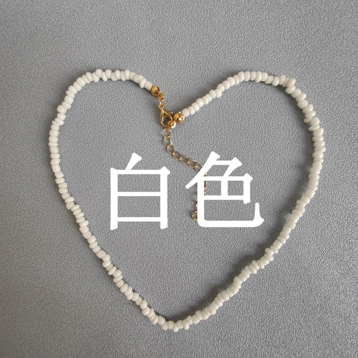 Wholesale Bohemian colored rice Bead Necklace JDC-NE-YinH007 Necklaces 颖皓 bai Wholesale Jewelry JoyasDeChina Joyas De China