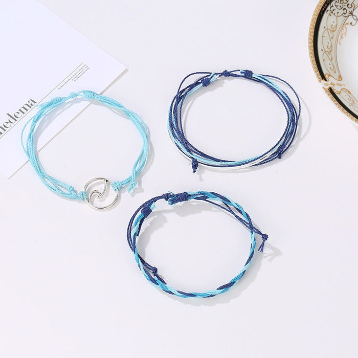 Wholesale Bohemian Ethnic Cotton Thread Braided Bracelet JDC-BT-A026 Bracelet 妙雅 Wholesale Jewelry JoyasDeChina Joyas De China