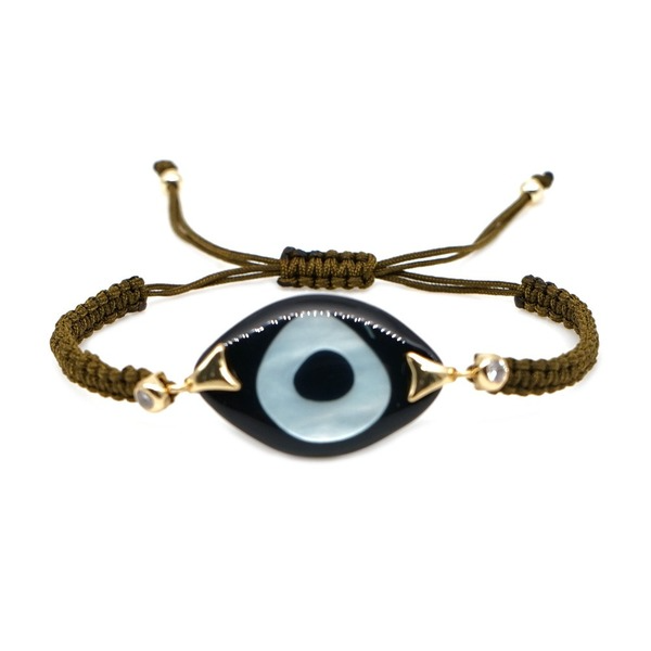 Bulk Jewelry Wholesale Bohemian Hand Woven Acrylic Resin Evil Eye Bracelet JDC-gbh445 Wholesale factory from China YIWU China