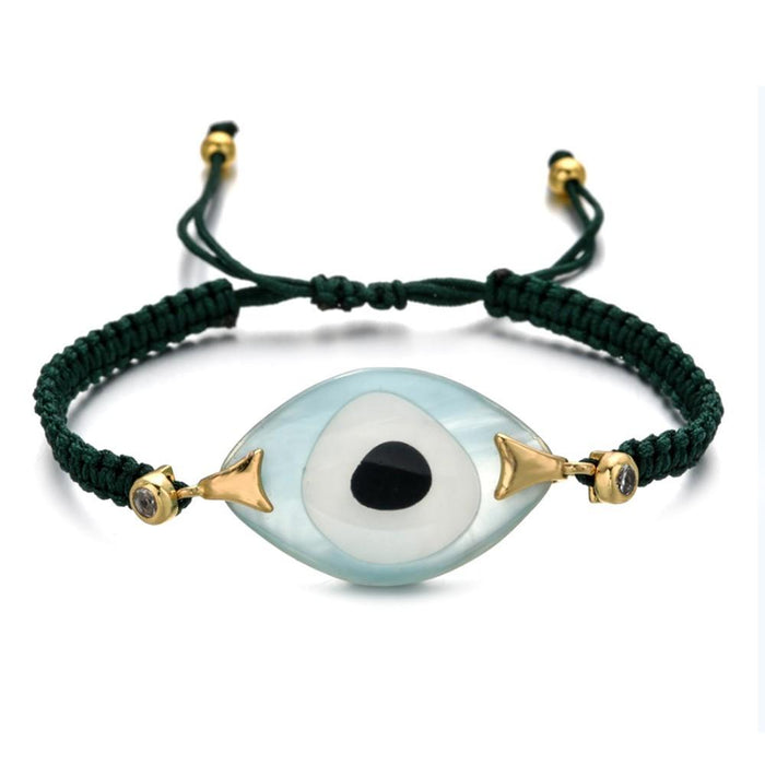 Bulk Jewelry Wholesale Bohemian Hand Woven Acrylic Resin Evil Eye Bracelet JDC-gbh445 Wholesale factory from China YIWU China