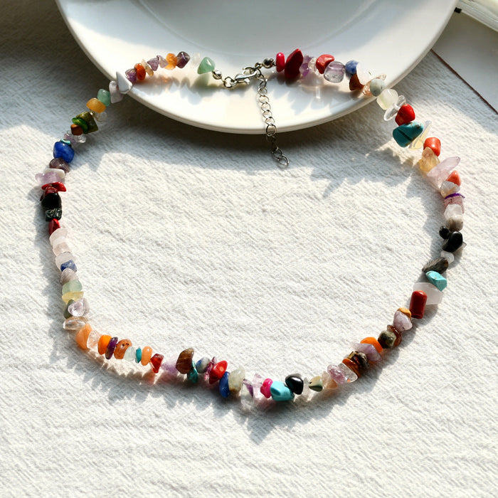 Wholesale Bohemian Mix Color Crystal Necklace JDC-NE-YF203 Necklaces 友菲 mix color Wholesale Jewelry JoyasDeChina Joyas De China
