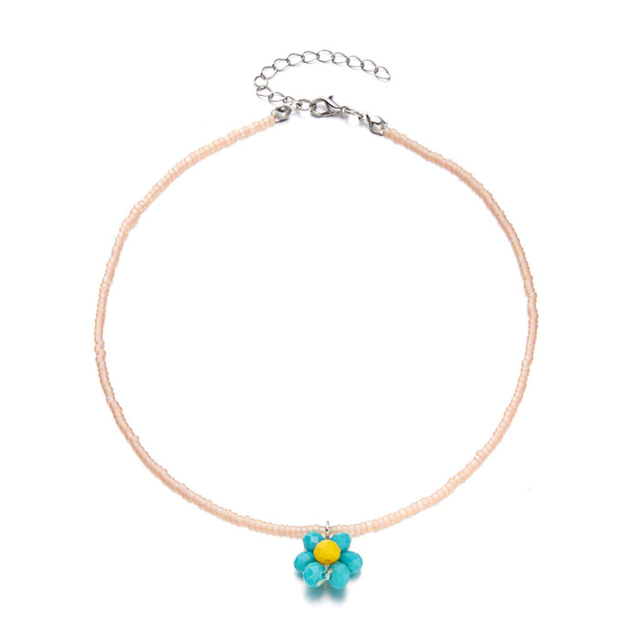 Wholesale Bohemian style rice Bead Flower Fashion Necklace JDC-NE-YinH005 Necklaces 颖皓 ka Wholesale Jewelry JoyasDeChina Joyas De China