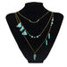 Wholesale bohemian turquoise tassel alloy necklace JDC-NE-Yunl021 Necklaces 云罗 Wholesale Jewelry JoyasDeChina Joyas De China