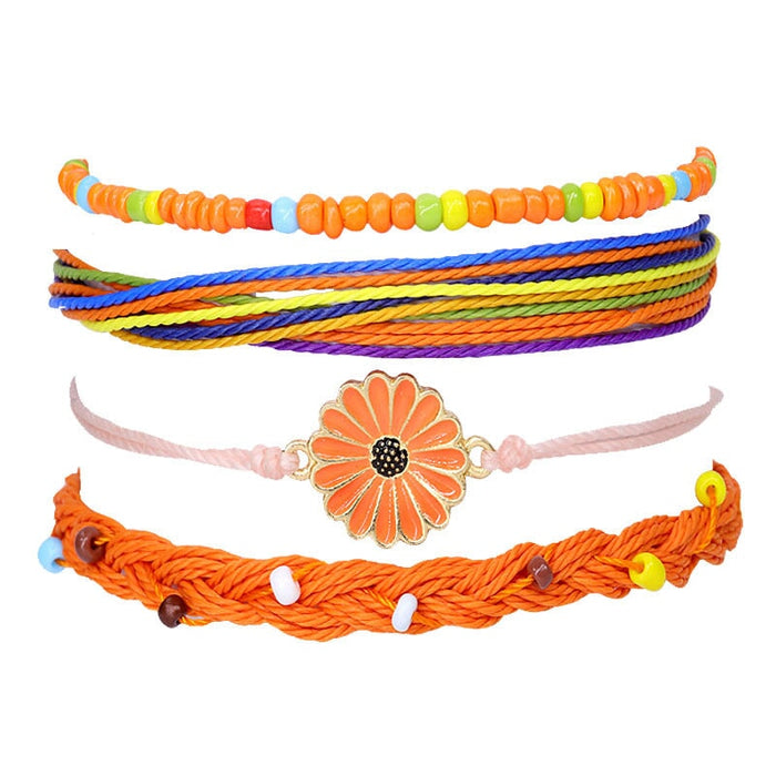 Wholesale Boho Alloy Beaded Cotton Thread Braided Bracelet JDC-BT-Yiye005 Bracelet 益烨 Wholesale Jewelry JoyasDeChina Joyas De China