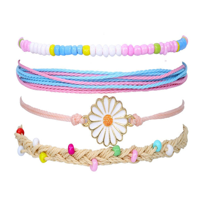 Wholesale Boho Alloy Beaded Cotton Thread Braided Bracelet JDC-BT-Yiye005 Bracelet 益烨 40-2/9-16/34-4/33-3 Wholesale Jewelry JoyasDeChina Joyas De China