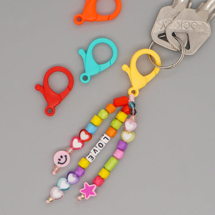 Wholesale Boho Beads Acrylic Beaded Lanyard Keychain JDC-KC-Yuxz005 Keychains 煜星珠 Wholesale Jewelry JoyasDeChina Joyas De China
