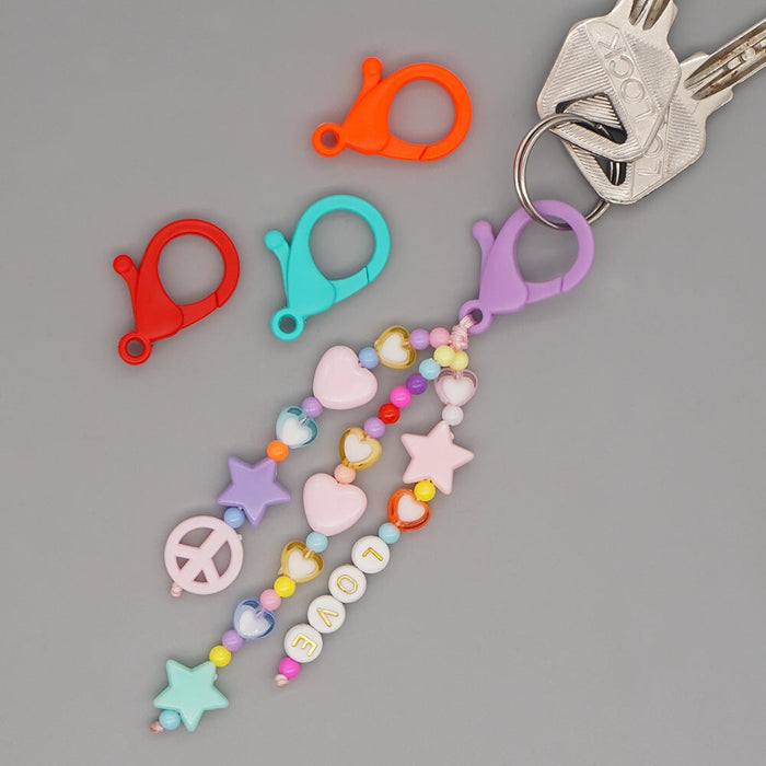 Wholesale Boho Beads Acrylic Beaded Lanyard Keychain JDC-KC-Yuxz005 Keychains 煜星珠 Wholesale Jewelry JoyasDeChina Joyas De China