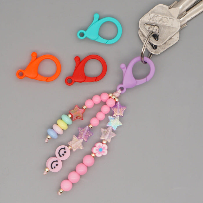 Wholesale Boho Beads Acrylic Beaded Lanyard Keychain JDC-KC-Yuxz005 Keychains 煜星珠 QT-K210158A Wholesale Jewelry JoyasDeChina Joyas De China