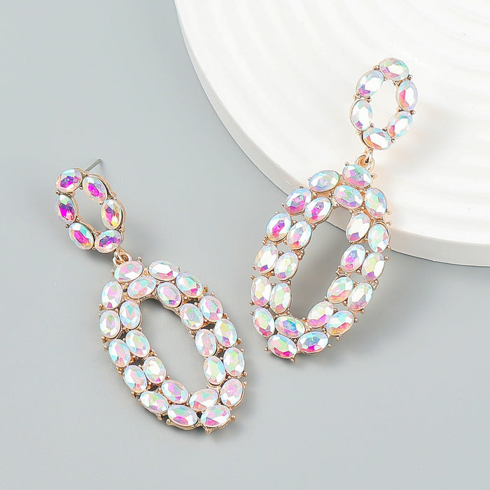 Wholesale Boho Color Rhinestone Alloy Earrings JDC-ES-JL933 Earrings 氿乐 Wholesale Jewelry JoyasDeChina Joyas De China