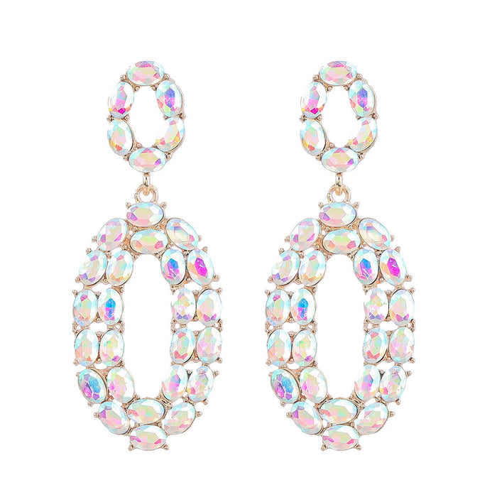 Wholesale Boho Color Rhinestone Alloy Earrings JDC-ES-JL933 Earrings 氿乐 AB color Wholesale Jewelry JoyasDeChina Joyas De China