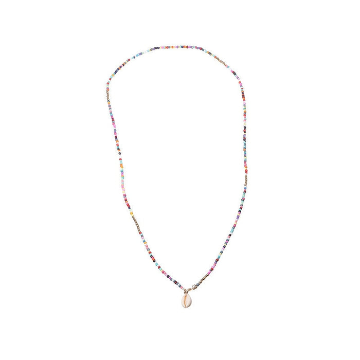 Wholesale Boho Colorful Rice Beads Colorful Shell Alloy Necklace JDC-NE-NZ322 Necklaces 奈珠 Wholesale Jewelry JoyasDeChina Joyas De China