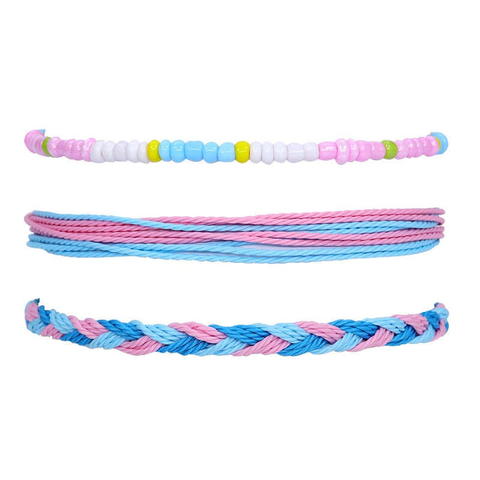 Wholesale Boho Crystal Waterproof Wax Thread Shell Braided Bracelet JDC-BT-Yiye009 Bracelet 益烨 18-1/9-16/40-2 Wholesale Jewelry JoyasDeChina Joyas De China