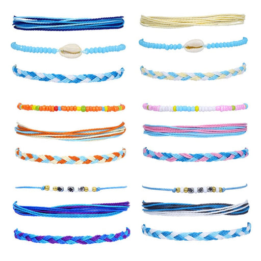 Wholesale Boho Crystal Waterproof Wax Thread Shell Braided Bracelet JDC-BT-Yiye009 Bracelet 益烨 Wholesale Jewelry JoyasDeChina Joyas De China