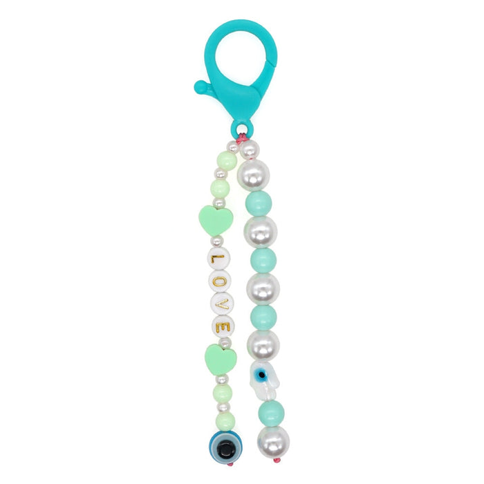 Wholesale Boho Devil Eyes Hand Woven Rice Beads Acrylic Beaded Lanyard Keychain JDC-KC-Yuxz006 Keychains 煜星珠 QT-K210278A Wholesale Jewelry JoyasDeChina Joyas De China