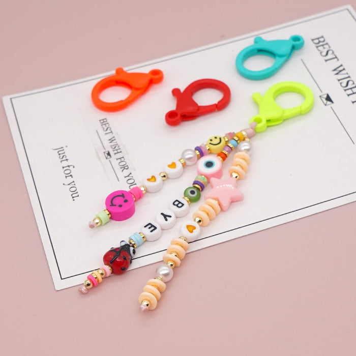 Wholesale Boho Handwoven Beetle Rice Beads Acrylic Beaded Lanyard Keychain JDC-KC-Yuxz010 Keychains 煜星珠 Wholesale Jewelry JoyasDeChina Joyas De China