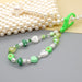 Wholesale Boho Imitation Pearl Hand Woven Rice Beads Acrylic Beaded Lanyard Keychain JDC-KC-Yuxz007 Keychains 煜星珠 Wholesale Jewelry JoyasDeChina Joyas De China