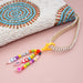 Wholesale Boho Rainbow Pentagram Smiley Face Rice Beads Acrylic Beaded Lanyard Keychain JDC-KC-Yuxz015 Keychains 煜星珠 Wholesale Jewelry JoyasDeChina Joyas De China