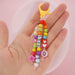 Wholesale Boho Rainbow Pentagram Smiley Face Rice Beads Acrylic Beaded Lanyard Keychain JDC-KC-Yuxz015 Keychains 煜星珠 Wholesale Jewelry JoyasDeChina Joyas De China