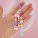 Wholesale Boho Resin Acrylic Imitation Pearl Beaded Rainbow Smiley Lanyard Keychain JDC-KC-Yuxz004 Keychains 煜星珠 Wholesale Jewelry JoyasDeChina Joyas De China