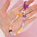 Wholesale Boho Resin Acrylic Imitation Pearl Beaded Rainbow Smiley Lanyard Keychain JDC-KC-Yuxz004 Keychains 煜星珠 Wholesale Jewelry JoyasDeChina Joyas De China