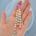 Wholesale Boho Resin Acrylic Imitation Pearl Beaded Rainbow Smiley Lanyard Keychain JDC-KC-Yuxz004 Keychains 煜星珠 Wholesale Jewelry JoyasDeChina Joyas De China