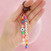 Wholesale Boho Resin Acrylic Imitation Pearl Beaded Rainbow Smiley Lanyard Keychain JDC-KC-Yuxz004 Keychains 煜星珠 Wholesale Jewelry JoyasDeChina Joyas De China