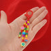 Wholesale Boho Resin Acrylic Imitation Pearl Beaded Rainbow Smiley Lanyard Keychain JDC-KC-Yuxz004 Keychains 煜星珠 Wholesale Jewelry JoyasDeChina Joyas De China