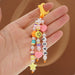 Wholesale Boho Resin Acrylic Imitation Pearl Beaded Rainbow Smiley Lanyard Keychain JDC-KC-Yuxz004 Keychains 煜星珠 Wholesale Jewelry JoyasDeChina Joyas De China