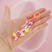 Wholesale Boho Resin Acrylic Imitation Pearl Beaded Rainbow Smiley Lanyard Keychain JDC-KC-Yuxz004 Keychains 煜星珠 Wholesale Jewelry JoyasDeChina Joyas De China