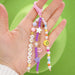 Wholesale Boho Resin Acrylic Imitation Pearl Beaded Rainbow Smiley Lanyard Keychain JDC-KC-Yuxz004 Keychains 煜星珠 QT-K210237A Wholesale Jewelry JoyasDeChina Joyas De China