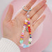 Wholesale Boho Resin Acrylic Imitation Pearl Beaded Rainbow Smiley Lanyard Keychain JDC-KC-Yuxz004 Keychains 煜星珠 QT-K210240A Wholesale Jewelry JoyasDeChina Joyas De China