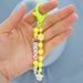 Wholesale Boho Resin Acrylic Imitation Pearl Beaded Rainbow Smiley Lanyard Keychain JDC-KC-Yuxz004 Keychains 煜星珠 QT-K210257A Wholesale Jewelry JoyasDeChina Joyas De China