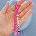 Wholesale Boho Resin Acrylic Imitation Pearl Beaded Rainbow Smiley Lanyard Keychain JDC-KC-Yuxz004 Keychains 煜星珠 QT-K210259A Wholesale Jewelry JoyasDeChina Joyas De China
